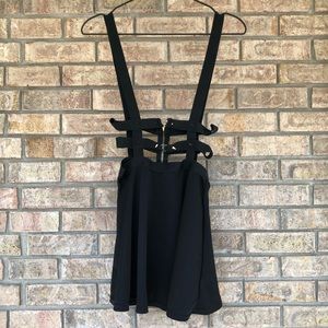 Black Hearts and Spikes Suspender Skirt